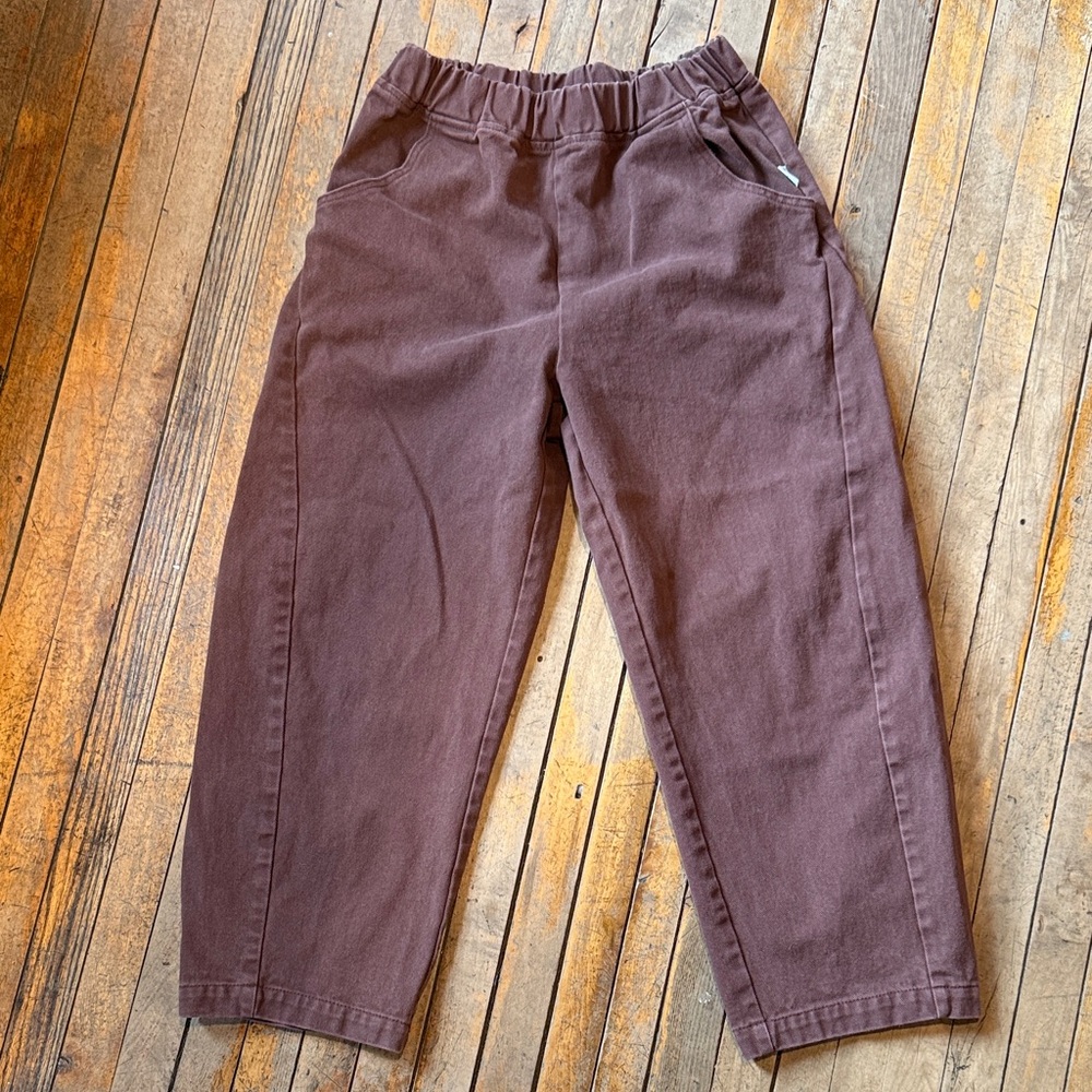 Le Bon Shoppe Arc Pants - Medium Brown Barrel leg
